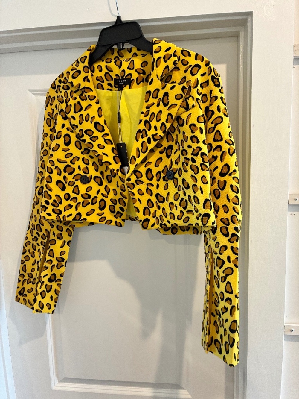 Yellow Leopard Blazer
